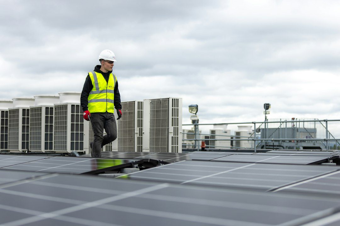HVAC AMC technician inspecting commercial HVAC equipment in Hyderabad